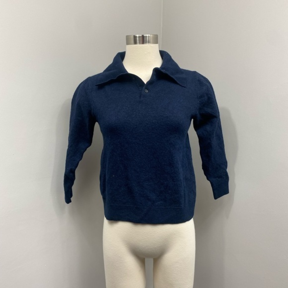 Turnbury Wool Navy Sweater